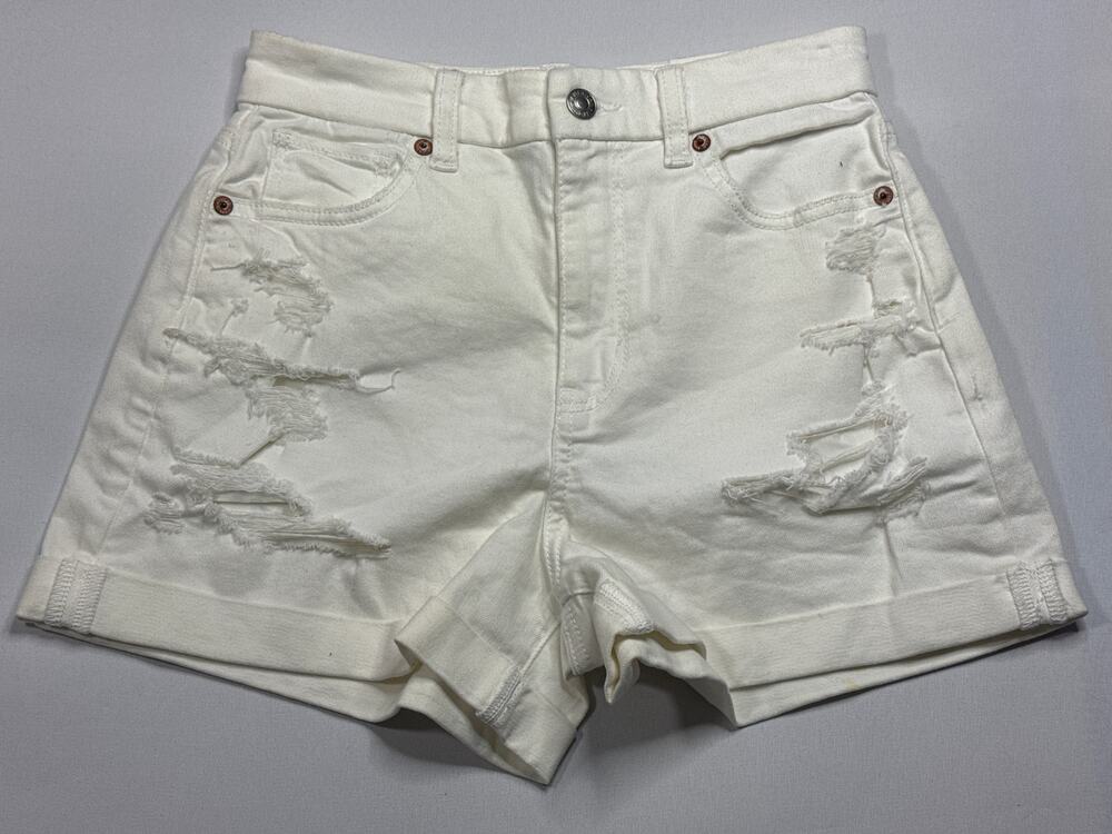 NWT American Eagle Women's Curvy Mom Short White Shorts - 00 (25x2.5)* - Picture 1 of 8